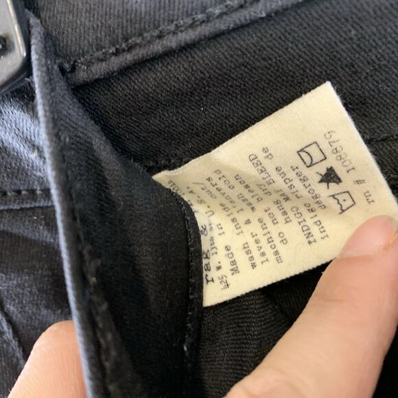 Rag & Bone Women’s Skinny Jeans Zipper Capri Moto Black Size 26 - Picture 5 of 16